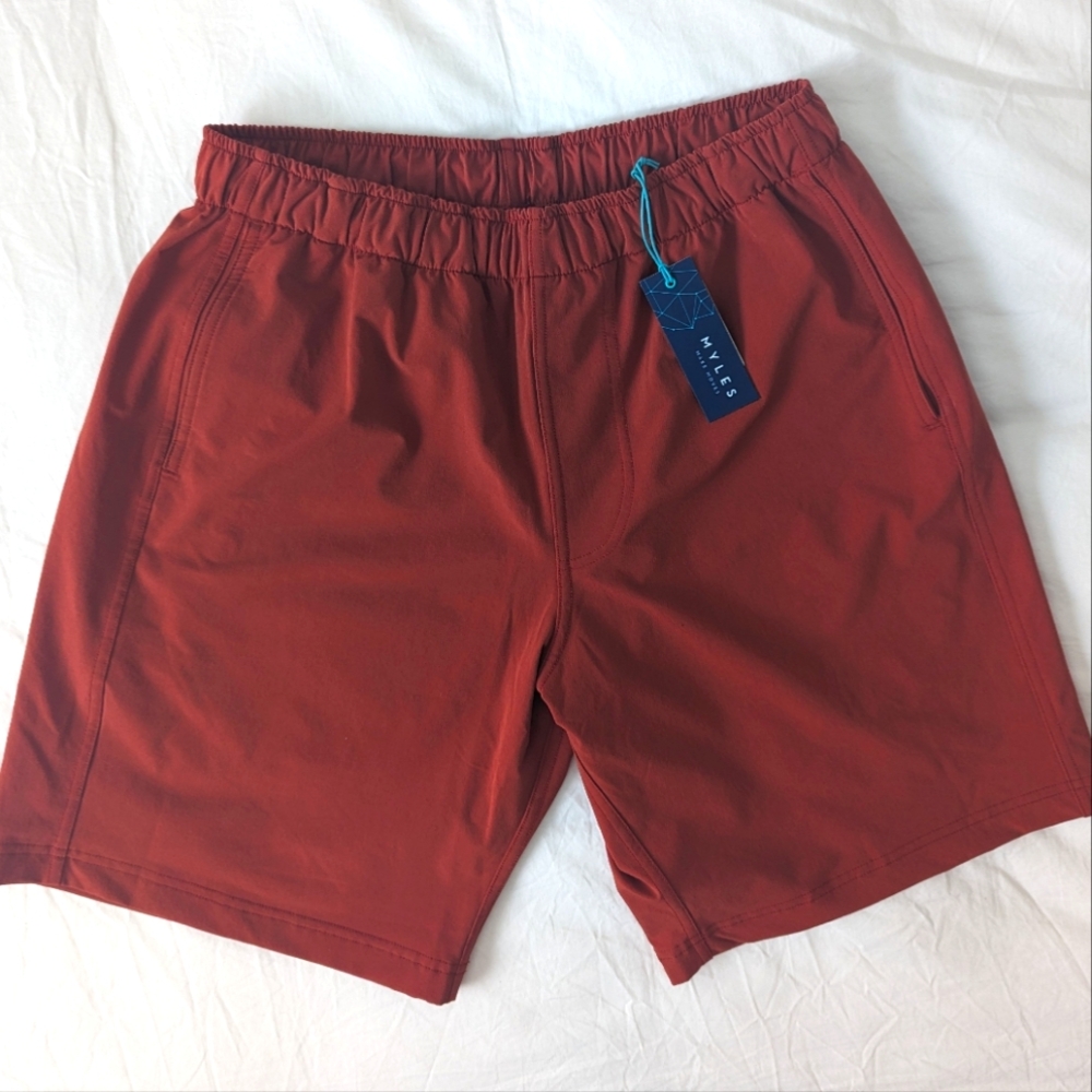 Myles Everyday Shorts - new with tags - rare color ("Rust")